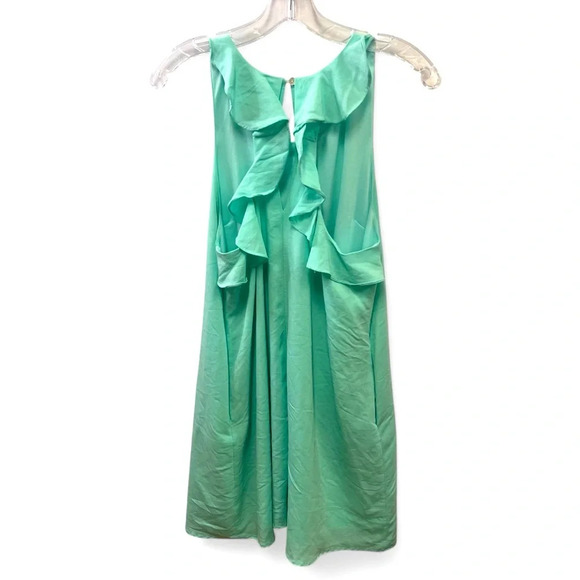 Entro Boutique Mint Ruffle Back Dress with Pockets and Racer Back Size Small - Picture 2 of 8